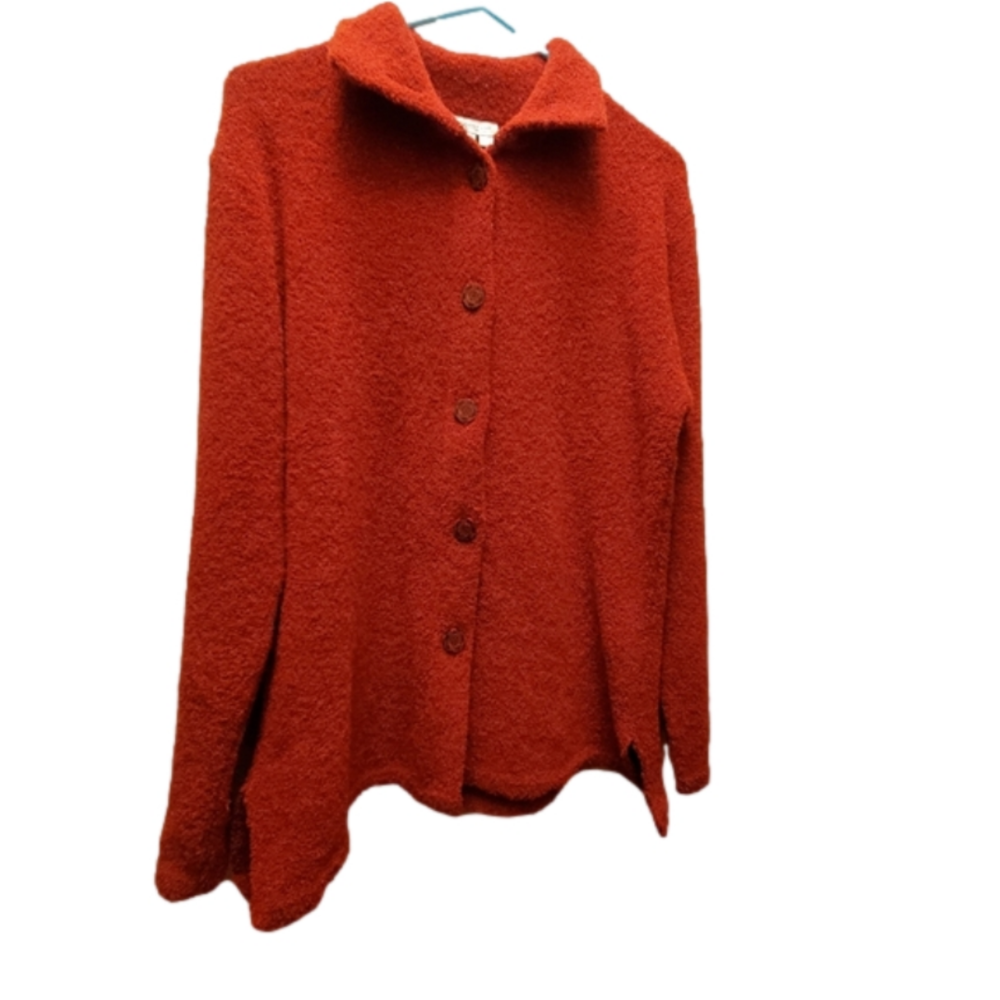 Gorgeous cold water Creek fall cardigan Orangeish-red color size small